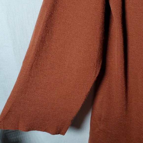 Eileen Fisher Plunged V Neck Merino Wool Sweater - Picture 4 of 7